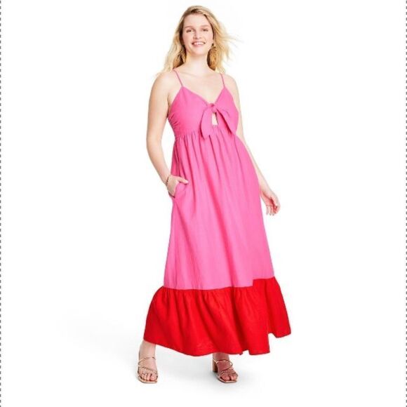 Women's Sleeveless Tie-Front Midi Dress - Tabitha Brown for Target - Picture 5 of 8